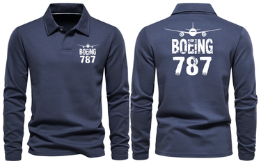BOEING 787 LONG SLEEVE POLO
